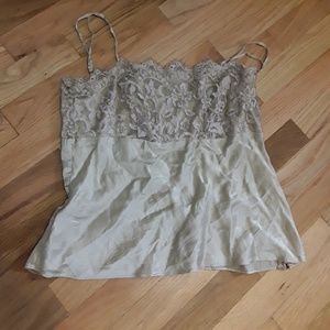 Pale gold silk and lace Loft cami!